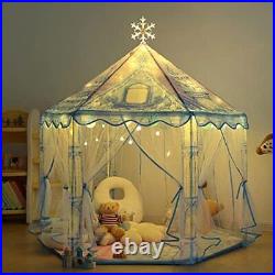 Princess Play Tent, Frozen Toy for Girls, Tent for Kids with Snowflake Lights
