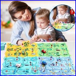 Puzzle Racer Kids Car Track Set Puzzle Racer Car Track Set with Roadmap Puzzl