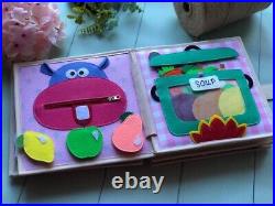 Quiet Book, Felt Montessori Busy book, Toddler Activity Traveling Learning Toy