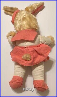 RARE Vintage Rushton BUNNY GIRL Sailor Easter Doll 20 All Orig Tagged 1950-60s
