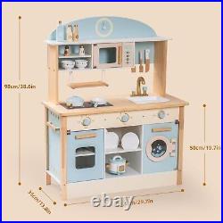 ROBOTIME DIY Pretend Play Kitchen Cooking Toy Set Gift for Boys and Girls