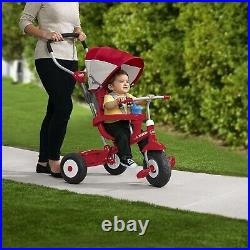Radio Flyer Ultimate All-Terrain Stroll'N Trike, Kids and Toddler Tricycle, Red