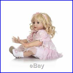 Realistic Silicone Reborn Toddlers Girl Blonde Hair 24 Toy Waiting for Adoption