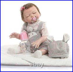 Reborn Baby Doll Newborn Twins Rooted Hair Finished Gift Toy Girl Realistic 20'