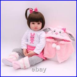 Reborn Baby Girl Dolls 16 Newborn Silicone Vinyl Handmade Xmas Gifts Doll Toy