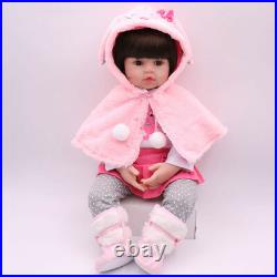 Reborn Baby Girl Dolls 16 Newborn Silicone Vinyl Handmade Xmas Gifts Doll Toy