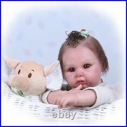 Reborn Dolls 20 Soft Silicone Newborn Baby Girl Handmade Realistic Dolls Toys