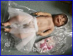 Reborn Girls Full Silicone Soft Body Cute Smiley Girl Doll Realistic Baby Toy
