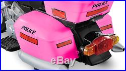Ride On Motorcycle Pink 12V Toy Police Battery Powered Electric For Girls Kids