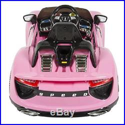 Ride On Sports Car with MP3 Electric Battery Power Perfect Gift for Girls Pink