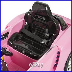 Ride On Sports Car with MP3 Electric Battery Power Perfect Gift for Girls Pink