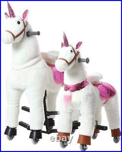 Ride on Unicorn Toys for Girls, Ride on Horse Riding Pony for Children 3-6 Ye