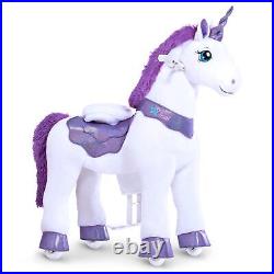 Ride on Unicorn for Kids 4-8 with Brake, Unicorn Gifts for Girls 35.4 Heigh