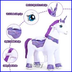 Ride on Unicorn for Kids 4-8 with Brake, Unicorn Gifts for Girls 35.4 Heigh