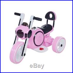 Riding Motorcycles for Kids LED Toddler Ride On 3 Wheeler Toys Car Girls Pink