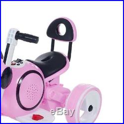 Riding Motorcycles for Kids LED Toddler Ride On 3 Wheeler Toys Car Girls Pink