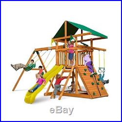 SAFETY Playset for Kids Boy Girl Playhouse Backyard With Monkey Bars Swing Slide