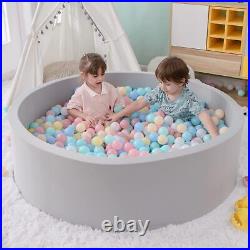 SHJADE Foam Ball Pit, 47.2x 13.8 Large Ball Pits for Toddlers, Soft Round K