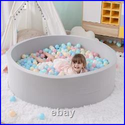 SHJADE Foam Ball Pit, 47.2x 13.8 Large Ball Pits for Toddlers, Soft Round K