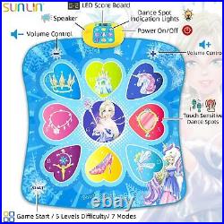 SUNLIN Dance Mat, Gifts Toys for Girls 3 4 5 6 7 8 Years Old, Frozen Unicorn