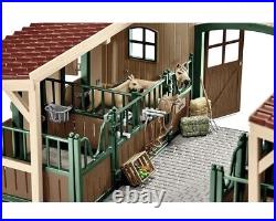 Schleich 42195 Stable with Horses and Accessories Toy Playset