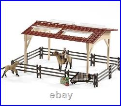 Schleich 42195 Stable with Horses and Accessories Toy Playset