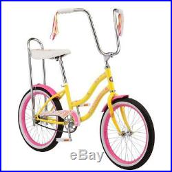 Schwinn 20 In. Girl's Bike For Ages 10-Years And Up Yellow Bicycle Kids Outdoor