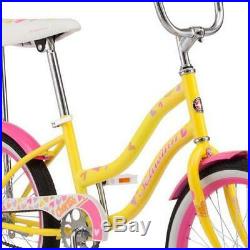 Schwinn 20 In. Girl's Bike For Ages 10-Years And Up Yellow Bicycle Kids Outdoor