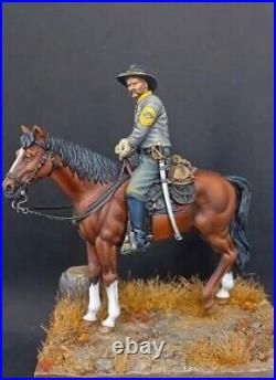 Sergeant Major Confederate Cavalry 54mm Painted Tin Toy Soldier Art Level