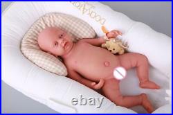 Silicone Reborn Doll Girl Eyes Opend, Mouth Take Pacifier Toy for Children