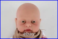 Silicone Reborn Doll Girl Eyes Opend, Mouth Take Pacifier Toy for Children