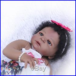 Silicone Vinyl Full Body Reborn Baby Dolls Biracial Girl 23 for toddler Toys