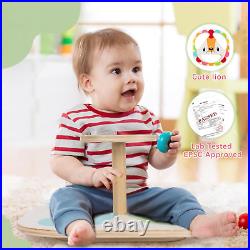 Sit and Spin Toys for Toddlers, Wooden Spinner Seat, Bigger Size(21.3 Inch) Clas