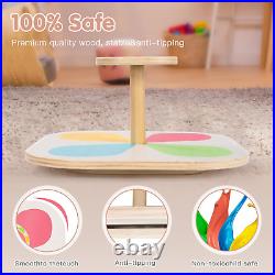 Sit and Spin Toys for Toddlers, Wooden Spinner Seat, Bigger Size(21.3 Inch) Clas