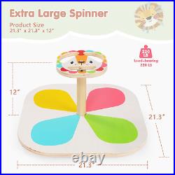 Sit and Spin Toys for Toddlers, Wooden Spinner Seat, Bigger Size(21.3 Inch) Clas