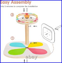 Sit and Spin Toys for Toddlers, Wooden Spinner Seat, Bigger Size(21.3 Inch) Clas