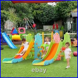 Slide Set For Backyard Safety Playground Swing Fun Playset Outdoor Toddler Kids