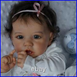Soft Adorable Realistic Handmade Reborn Baby Doll 22inch Sleeping Girl Gift Toys