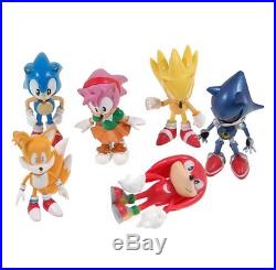 Sonic PVC action Figure Set Toy 2.4 6 PCS For Kids Gift Fans Collection
