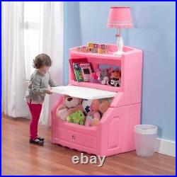 Step2 Lift & Hide 38H Kids Plastic Storage Bin and Toy Organizer Pink