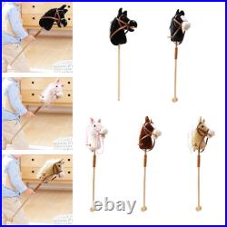 Stick Horse Plush Fun Plush Horse Riding Stick for 3 Years+ Boys Girls Kids