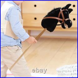 Stick Horse Plush Fun Plush Horse Riding Stick for 3 Years+ Boys Girls Kids