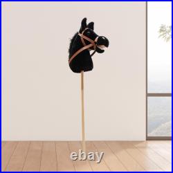 Stick Horse Plush with Realistic Sound Effects, Handcrafted, Pretend Play Wooden