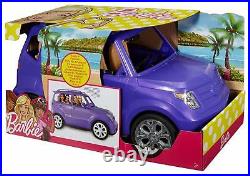 Stylish Barbie Doll 4 Seater JEEP SUV CAR Sparkly Purple Girls Playset Kids Toy