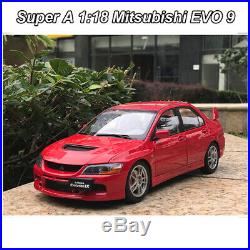 Super A 118 Mitsubishi EVO 9 Lancer Evolution Diecast Model WithCase For Boy&Girl