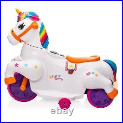 TOBBI Ride on Unicorn Car Baby Rocking Horse Toys for Girls Electric Ride On Toy