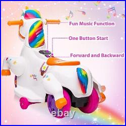 TOBBI Ride on Unicorn Car Baby Rocking Horse Toys for Girls Electric Ride On Toy