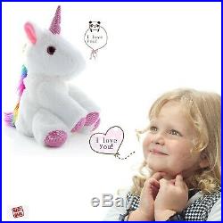 Talking Unicorn Toys For Girls Interactive Talking Plush Stuffed Animal Pink