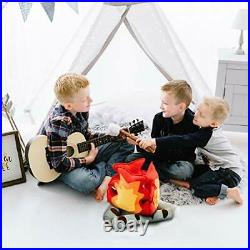Teepee Tent for Girls Boys Deluxe Set with Smores-Campfire Fairy Lights Sup