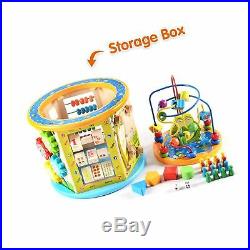 Titiyogo Wooden Activity Cube 8 in 1 Learning Toys for 1 Year Old Boys Girls